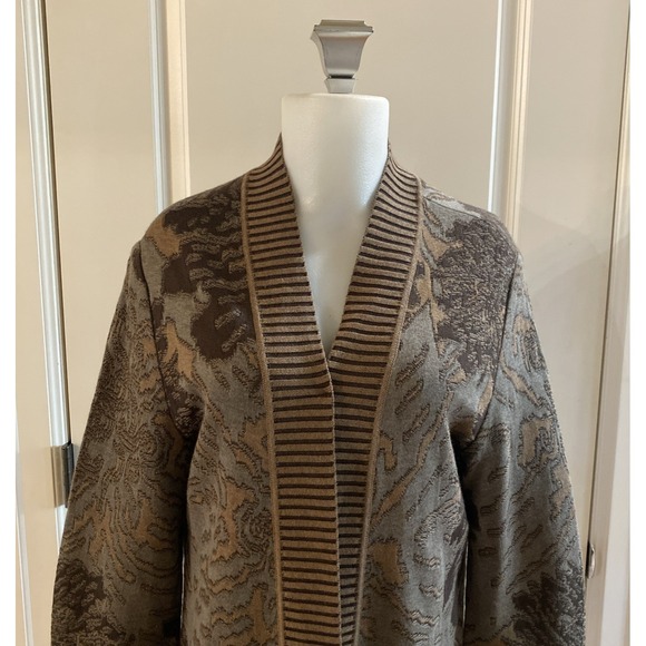 Peruvian Connection Long Line Cardigan Sweater Duster Size Large Pima Cotton - Picture 2 of 14